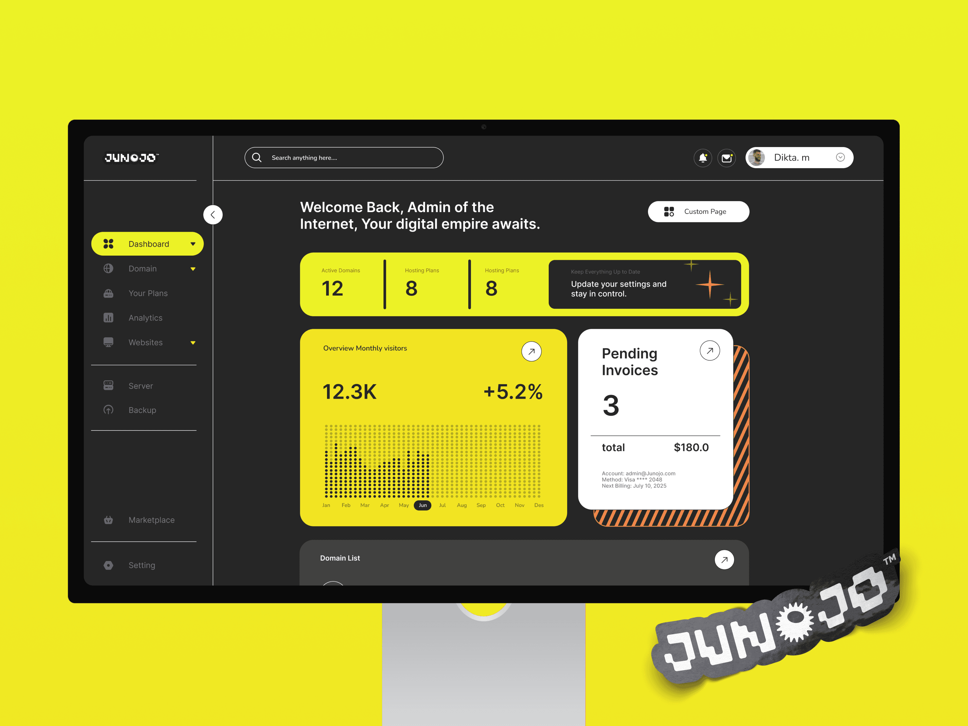 Junojo, a SaaS product design