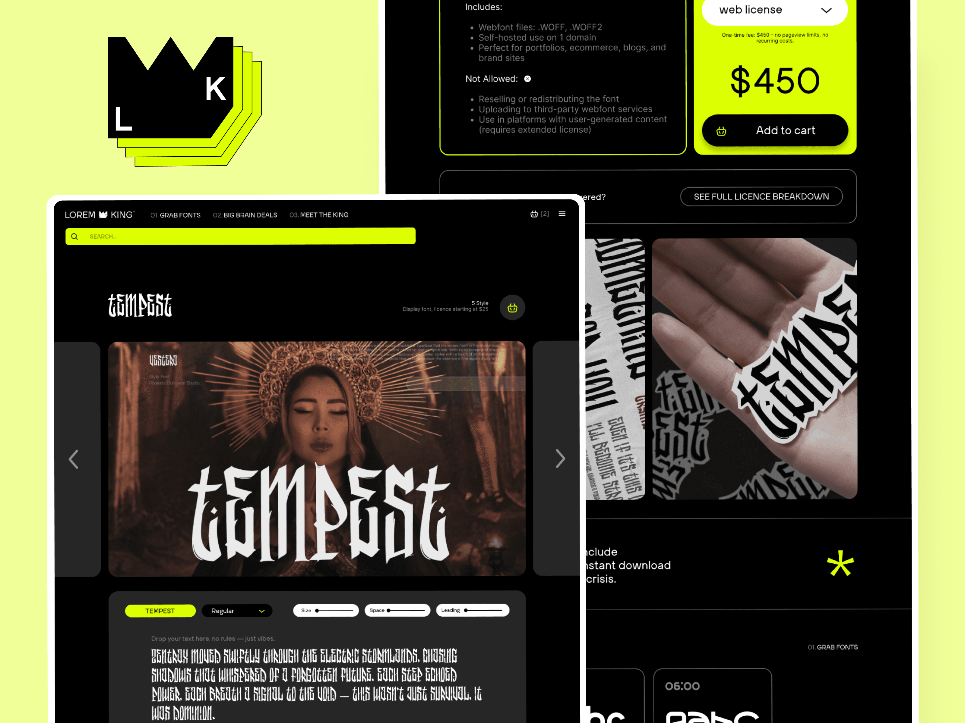 Lorem King, a SaaS product design