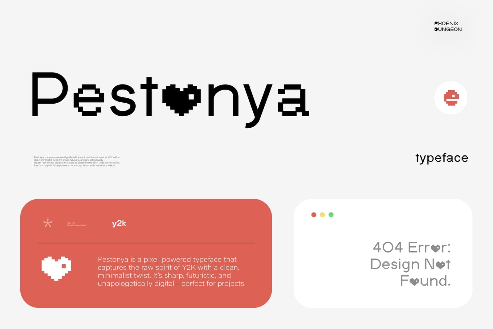 A poster for the pixel typeface Pestonya